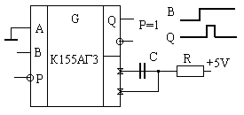 Схема ''ждущего'' мультивибратора